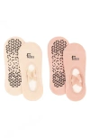 Felina 2-pack Pilates Socks In Shell/pink
