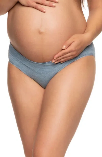 Felina 3-pack Organic Cotton Maternity Briefs In Slate/sky/cloud