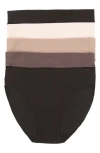 Felina 5-pack Stretch Cotton High Cut Briefs In Classic