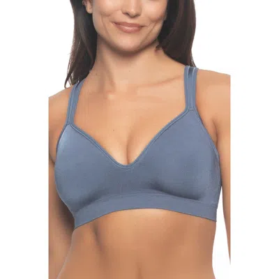 Felina Adaptive Cup Wire Free T-shirt Bra In Blue