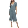 Felina Amelie Crop Pajamas In Blue