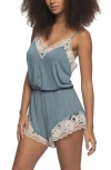 Felina Amelie Pajama Romper In Blue