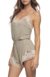 Felina Amelie Pajama Romper In Gray
