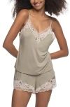 Felina Amelie Short Pajamas In Green