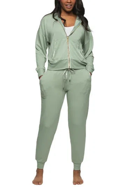 Felina Aria Full Zip Hoodie & Joggers Set In Green