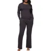 Felina Aria Long Sleeve Knit Pajamas In Parisian Night