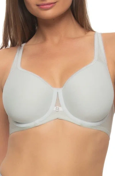 Felina Celestial Full Coverage Underwire Bra In Gray Ice