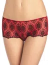 Felina Christelle Low Rise Boy Leg In Ruby Slipper In Multi