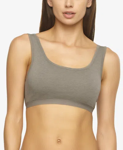 Felina Cotton Bralette In Gray