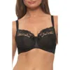 Felina Fleurs Unlined Underwire Bra In Black