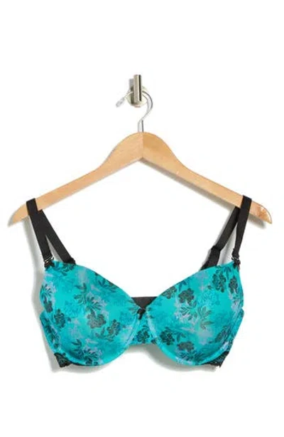 Felina Gorgeous Contour Bra In Viridian Botanicals