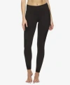 Felina Essentials Soft Suede Mid-rise Legging In Black