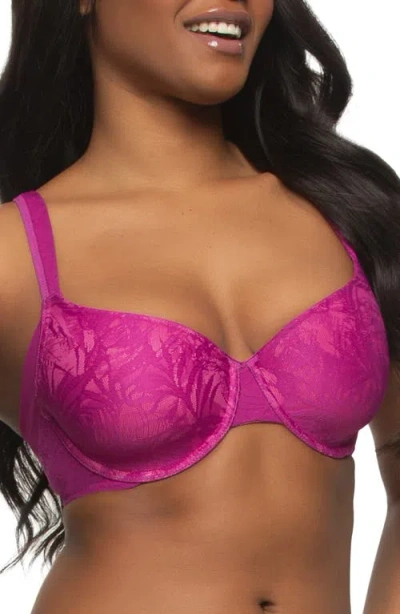 Felina Jessamine Smoothing Full Coverage Underwire Bra In Wild Aster/ibis Rose
