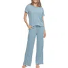 Felina Lauren Pajamas In Dusty Blue