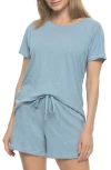 Felina Lauren Short Pajamas In Dusty Blue