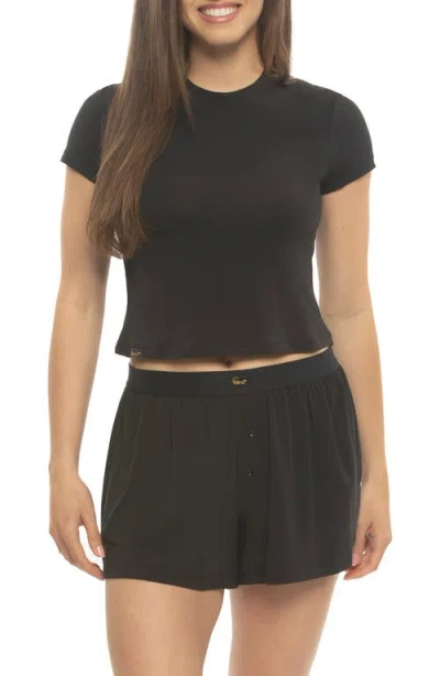 Felina Lena Short Pajamas In Black