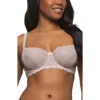 Felina Lola Underwire Bra In Gull Gray/pink Dogwood