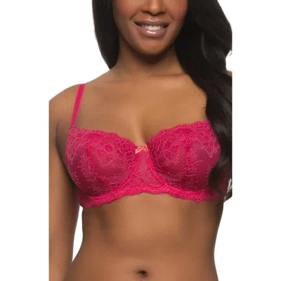 Felina Lola Underwire Bra In Sangria/camellia Rose