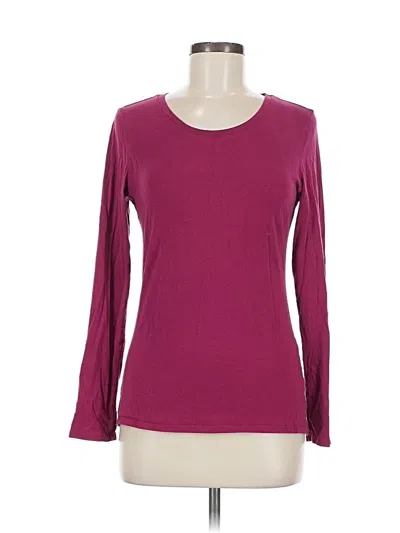 Pre-owned Felina Long Sleeve T-shirt In Burgundy