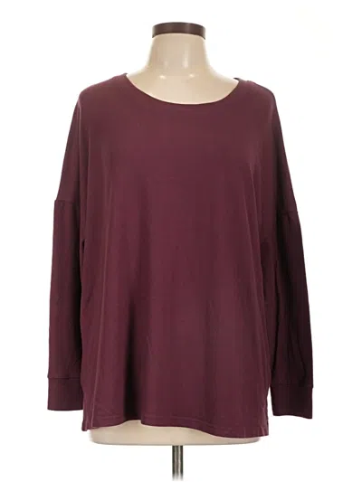 Pre-owned Felina Long Sleeve T-shirt In Burgundy