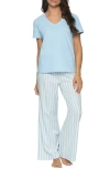 Felina Mirielle Pajamas In Placid Blue Stripe