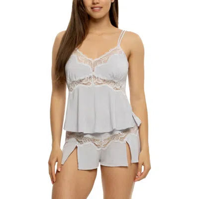 Felina Myrna Short Pajamas In Gray