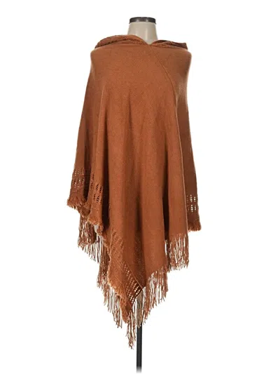 Pre-owned Felina Poncho In Brown