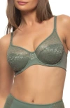 Felina Prima Unlined Underwire Bra In Green