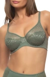 Felina Prima Unlined Underwire Bra In Laurel Wreath