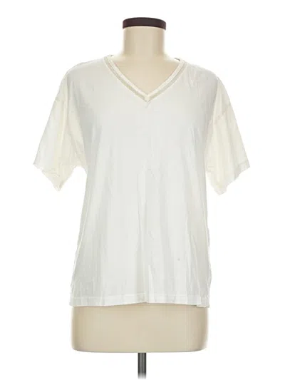 Pre-owned Felina Short Sleeve T-shirt In Ivory