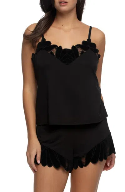 Felina Sienna Cami Short Pajamas In Black