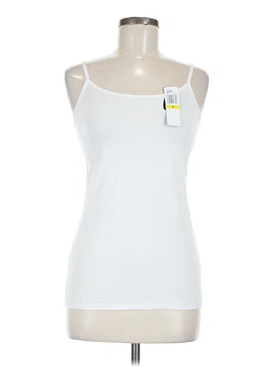 Pre-owned Felina Sleeveless Top White Scoop Neck Tops