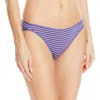 Felina Sublime Hi Cut Brief Panty In Deep Wisteria Stripe In Multi