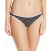 Felina Sublime Hi Cut Brief Panty In Heather Gray Stripe In Multi