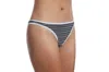 Felina Sublime Hi Cut Brief Panty In Heather Gray Stripe In Multi