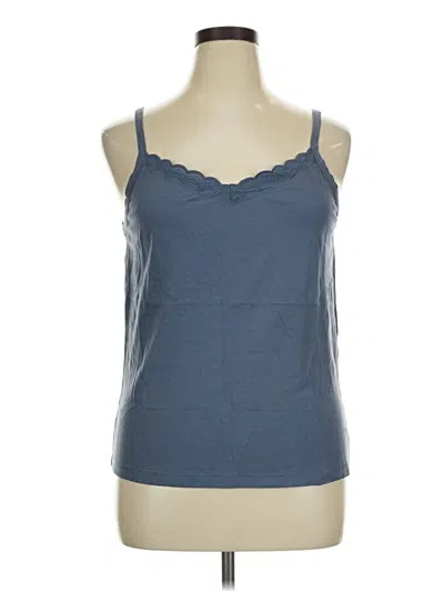 Pre-owned Felina Tank Top Blue Sweetheart Neckline Tops