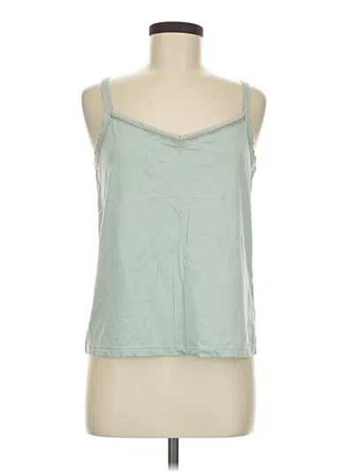 Pre-owned Felina Tank Top Green Halter Neckline Tops