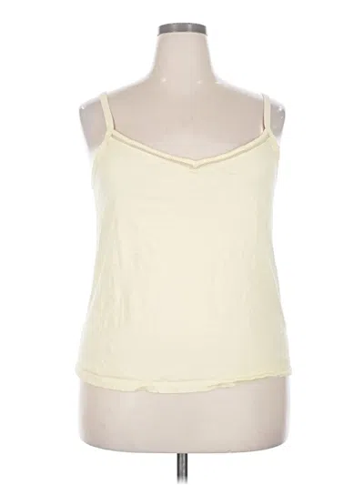 Pre-owned Felina Tank Top Ivory Strapless Neckline Tops
