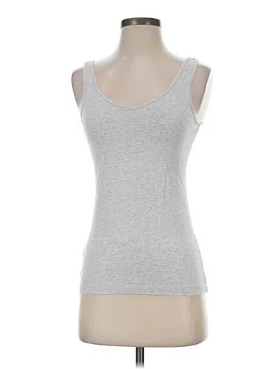 Pre-owned Felina Tank Top Silver Strapless Neckline Tops