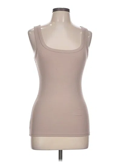 Pre-owned Felina Tank Top Tan Strapless Neckline Tops
