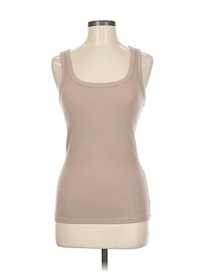 Pre-owned Felina Tank Top Tan Strapless Neckline Tops In Brown