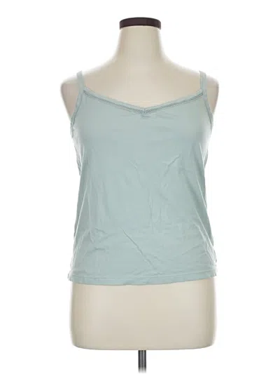 Pre-owned Felina Tank Top Teal Strapless Neckline Tops