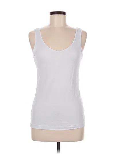 Pre-owned Felina Tank Top White Scoop Neck Tops