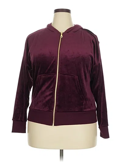 Pre-owned Felina Track Jacket In Burgundy