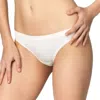 Felina Treasure Women's Bonded Thong Panty In Ivory In Multi