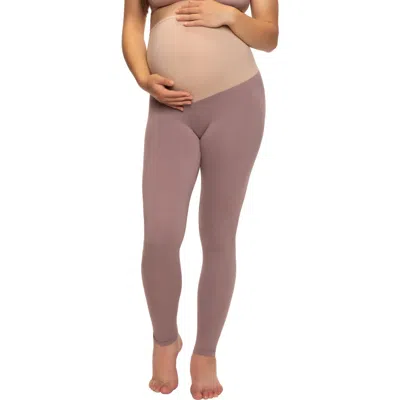 Felina Velvety Soft Maternity Leggings 2 Pack In Neutral