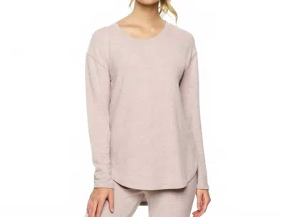 Felina Victoria Long Sleeve Crew Neck Top In Blue In Neutral