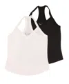 Felina Women's 2-pack Pima Cotton Racerback Tank In Tuxedo