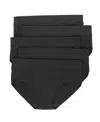 Felina Women's 5-pack Pima Cotton Hipster Panty In Black