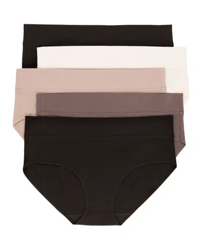 Felina Women's 5-pack Pima Cotton Hipster Panty In Classic